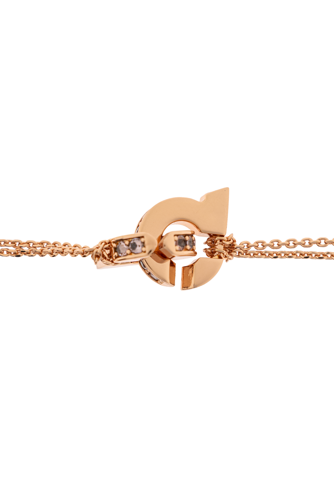 【送料&関税込】Ferragamo Logo Necklace Gold Necklace with a pendant in the shape of a logo